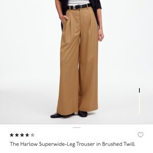 Madewell Wide-Leg Trousers in Tan